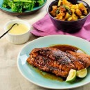 Crusted Grouper with Italian Broccoli and Vanilla