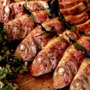 Mediterranean Grilled Mullets with Anchovy Sauce